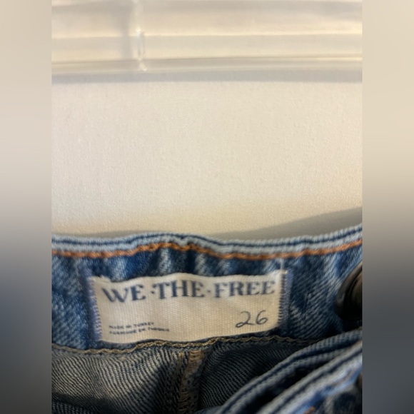 Free People We The Free Moxie Pull-On Barrel Jeans in Truest Blue Sz 26 - Picture 5 of 6